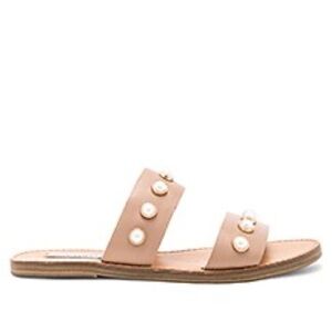 Steve Madden Jole Nude Leather Slide Sandals | NEW in BOX!!! 💜